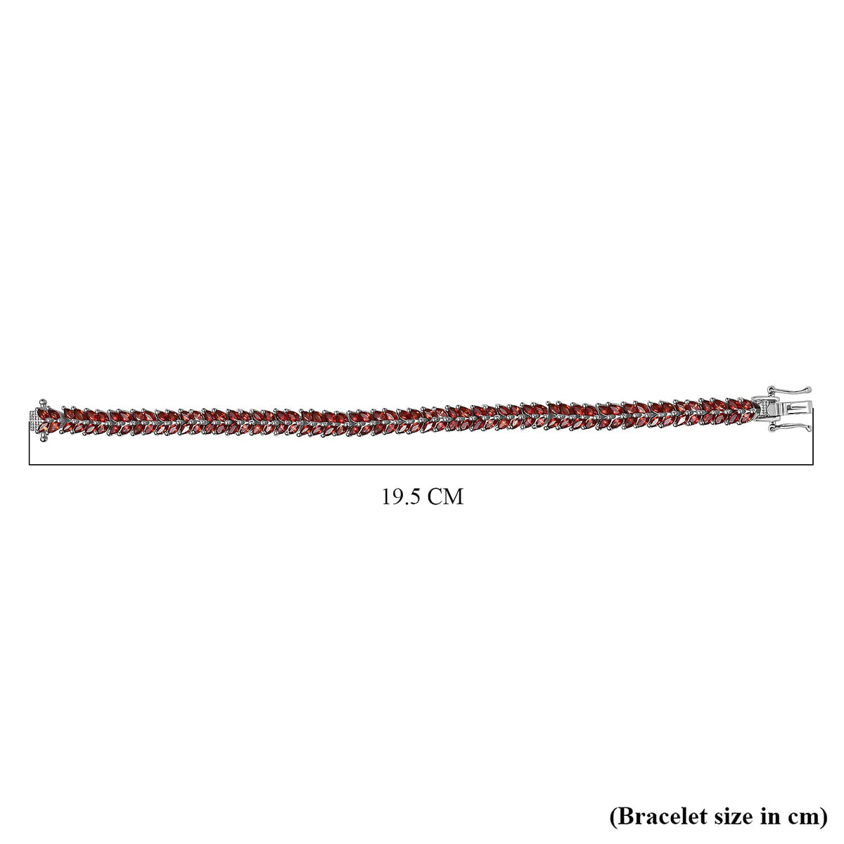 AAA Songea Sapphire  Bracelet (Size - 7) in rhodium Sterling Silver 12.80 ct,  Silver Wt. 15 Gms 7857205 5