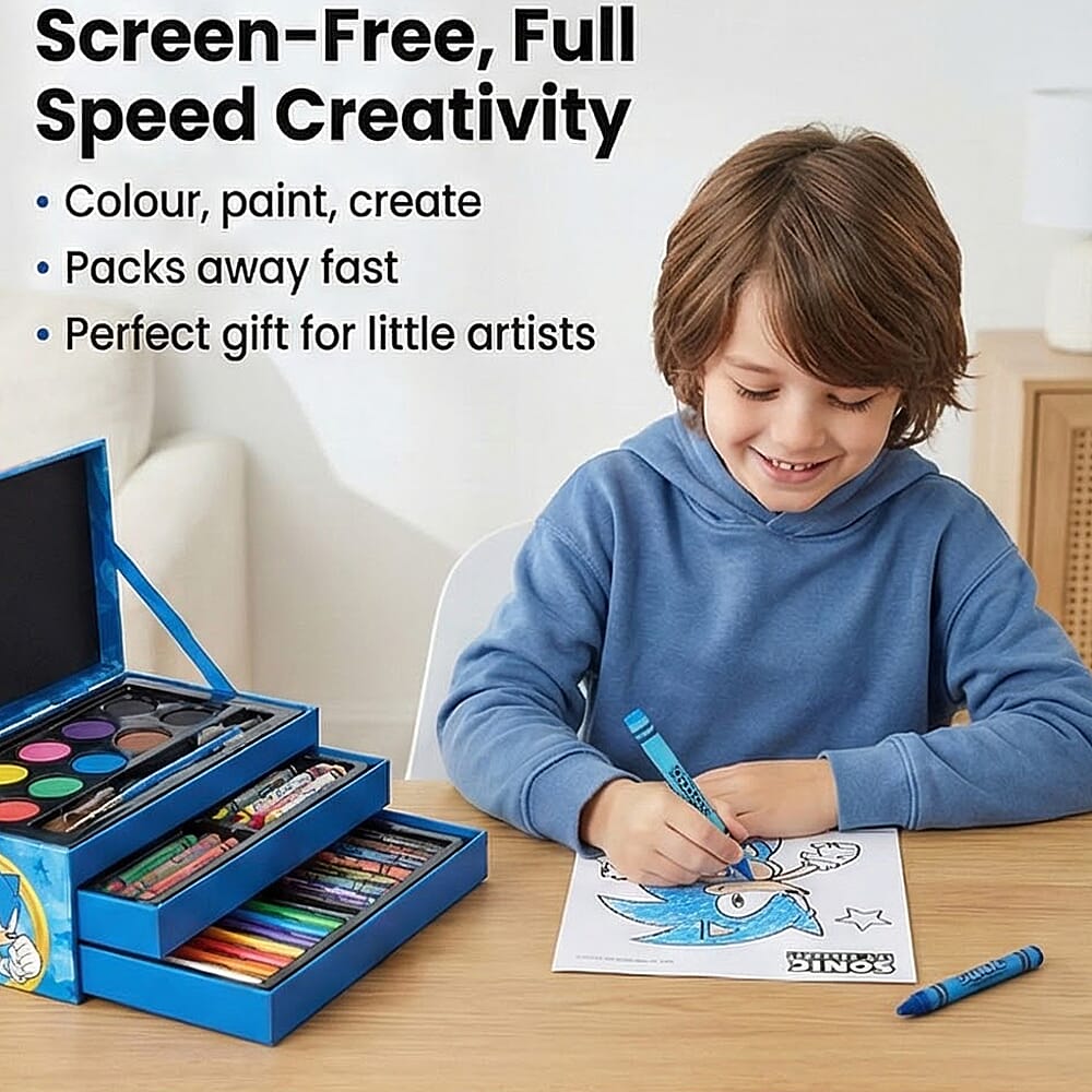 Sonic 43 Piece Colouring Set with Case and Drawers 8352948 2