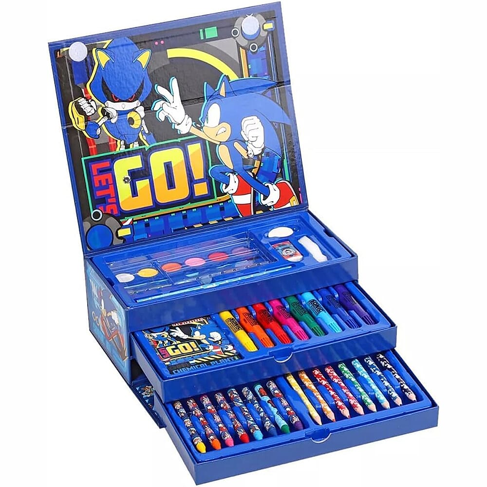 Sonic 43 Piece Colouring Set with Case and Drawers 8352948 5