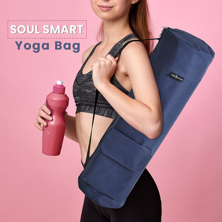 Soul Smart Solid Yoga Bag With Shoulder Strap (Size - 70x20) Navy V32634373 2