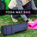 Soul Smart Solid Yoga Bag With Shoulder Strap (Size - 70x20) Navy