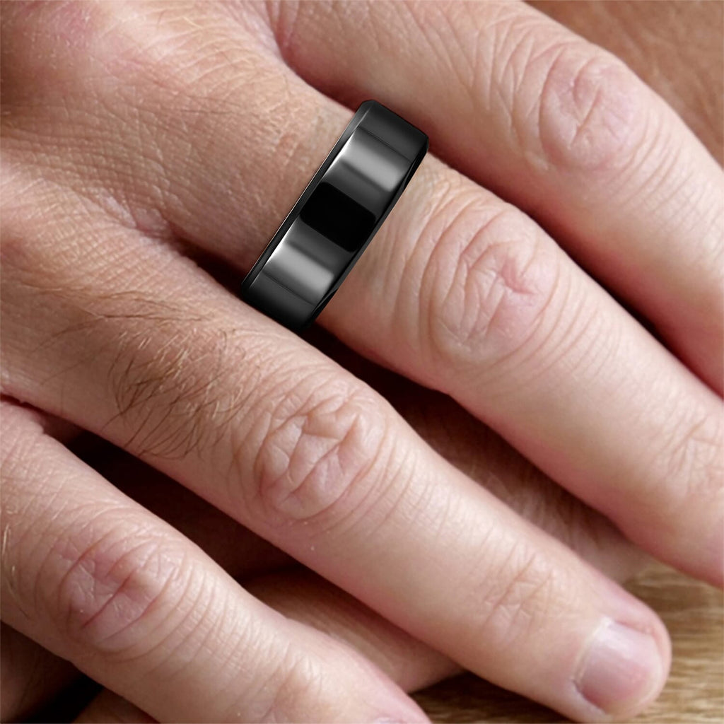 SoulSmart Unisex Smart Ring with Multifunctional (Heart Rate Body Temperature Sleep Monitoring Step Recording Sport) Features - Black