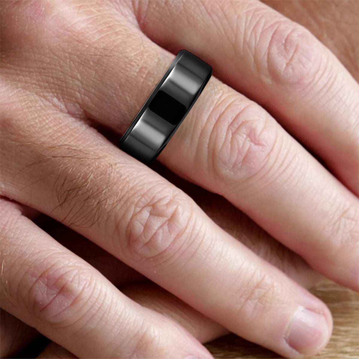 SoulSmart Unisex Smart Ring with Multifunctional Features (Heart Rate, Sleep Monitoring, Step Recording, Sport) - Black V32653167 2