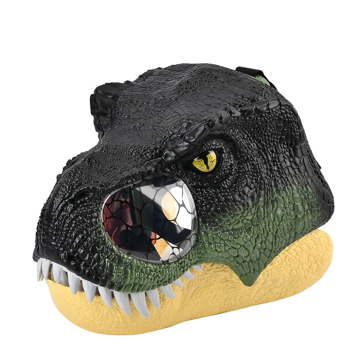 Sound &amp; Eye Lights Electric Dinosaur Mask (Size 56x31x13cm) (3 Button Batteries Not Inc.) - Green 7583537 0