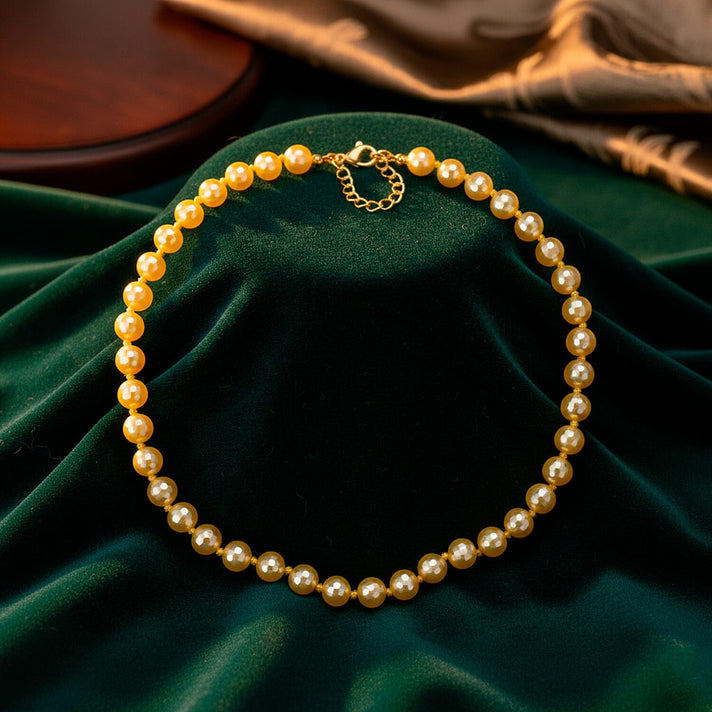 South Sea  Golden Colour Faceted Shell Pearl Necklace (Size 18 - 2 Ext) 200.00 Ct. 8335721 2