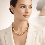 South Sea  Golden Colour Faceted Shell Pearl Necklace (Size 18 - 2 Ext) 200.00 Ct.