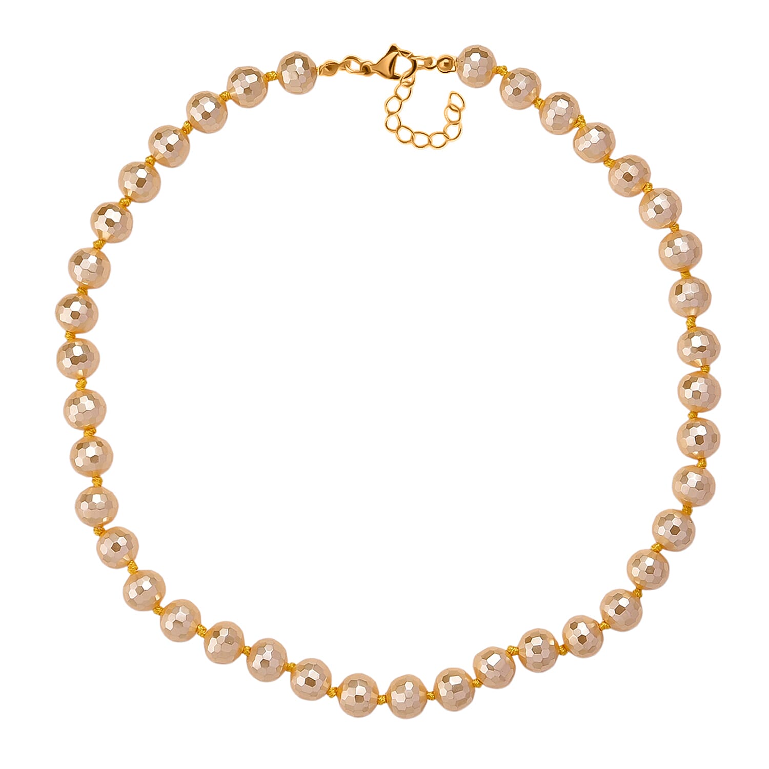 South Sea  Golden Colour Faceted Shell Pearl Necklace (Size 18 - 2 Ext) 200.00 Ct. 8335721 5