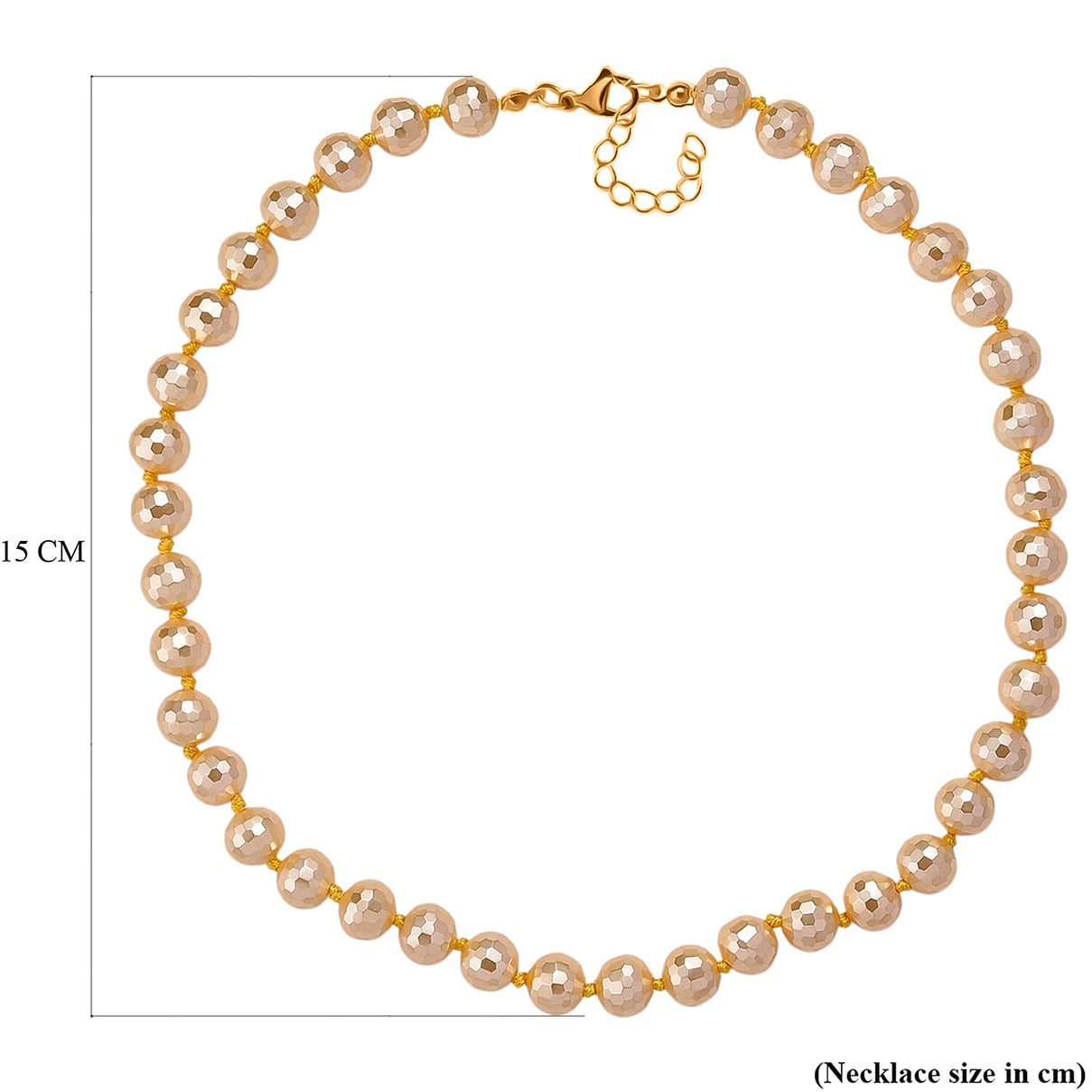 South Sea  Golden Colour Faceted Shell Pearl Necklace (Size 18 - 2 Ext) 200.00 Ct. 8335721 7