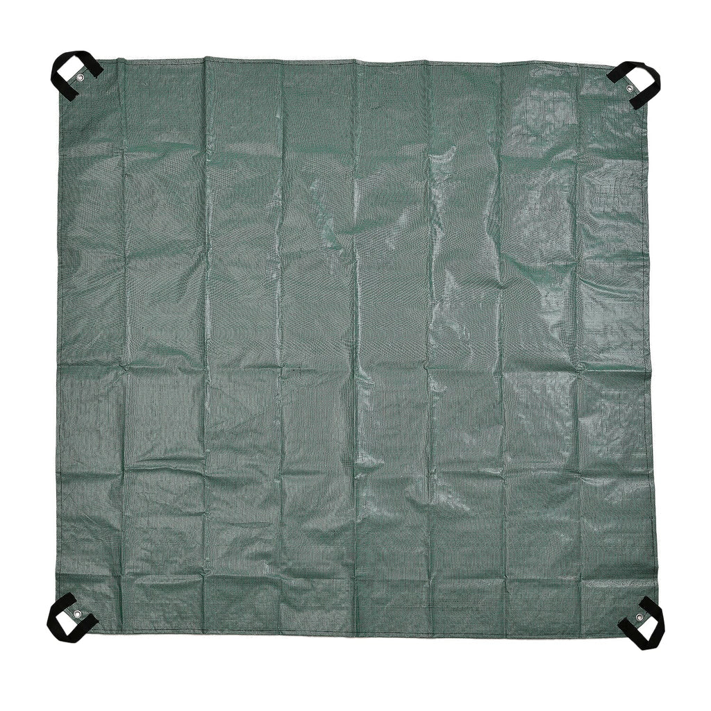 Large Smart Garden Waste Sheet - Bi-Woven Tough Durable Laminated Multipurpose Tarpaulin with Corner Eyelets & 4 Webbing Handles for Grass Cuttings, Leaves, Branches, Rubbish - Measures 180 x 180cm