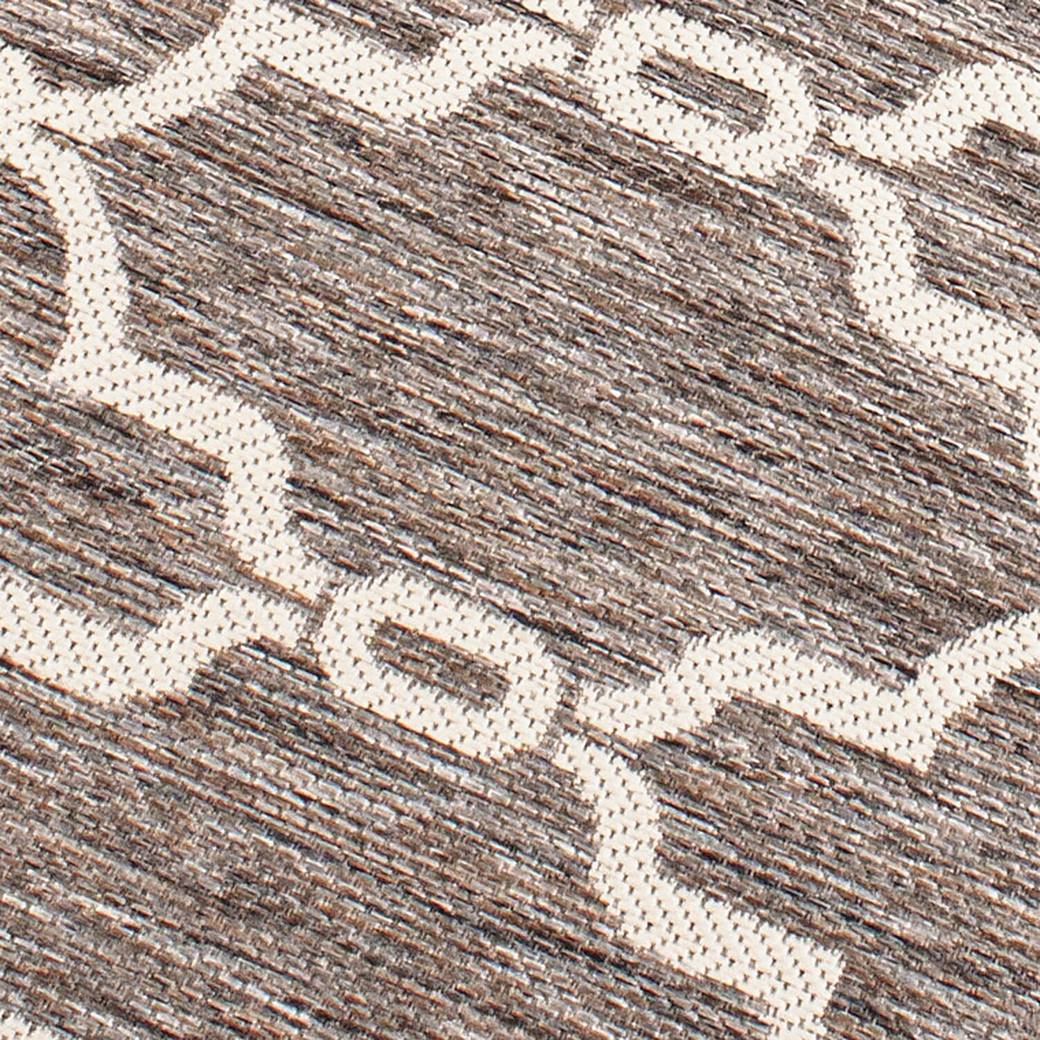 Spanish Tile Woven Outdoor Rug Taupe/Natural (Size 80x150) 7798662 2