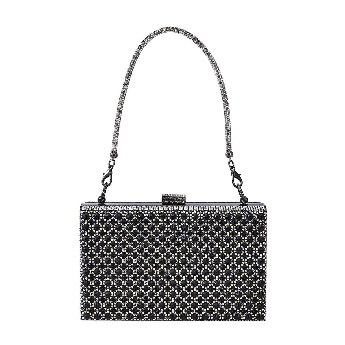 Sparkly Crystal Diamante Evening Clutch - Black 7154972 2