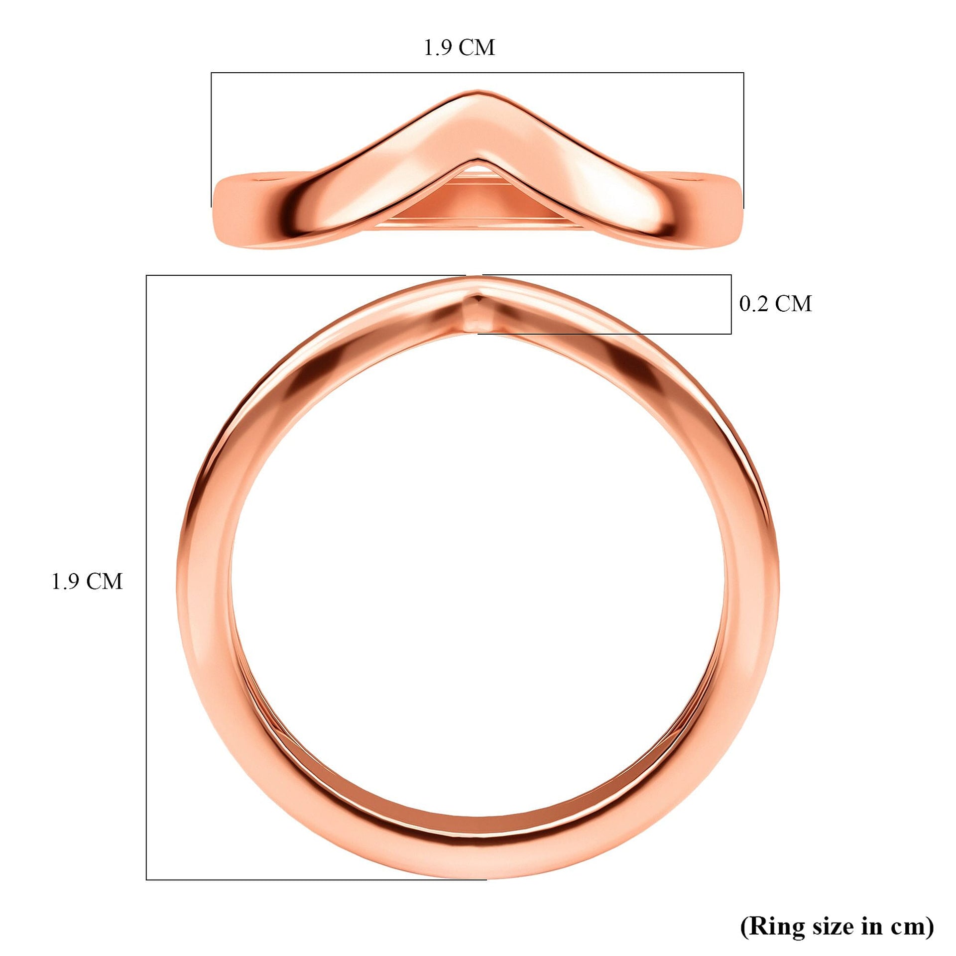 Special Order 9K Rose Gold Wishbone Ring 7813084 6