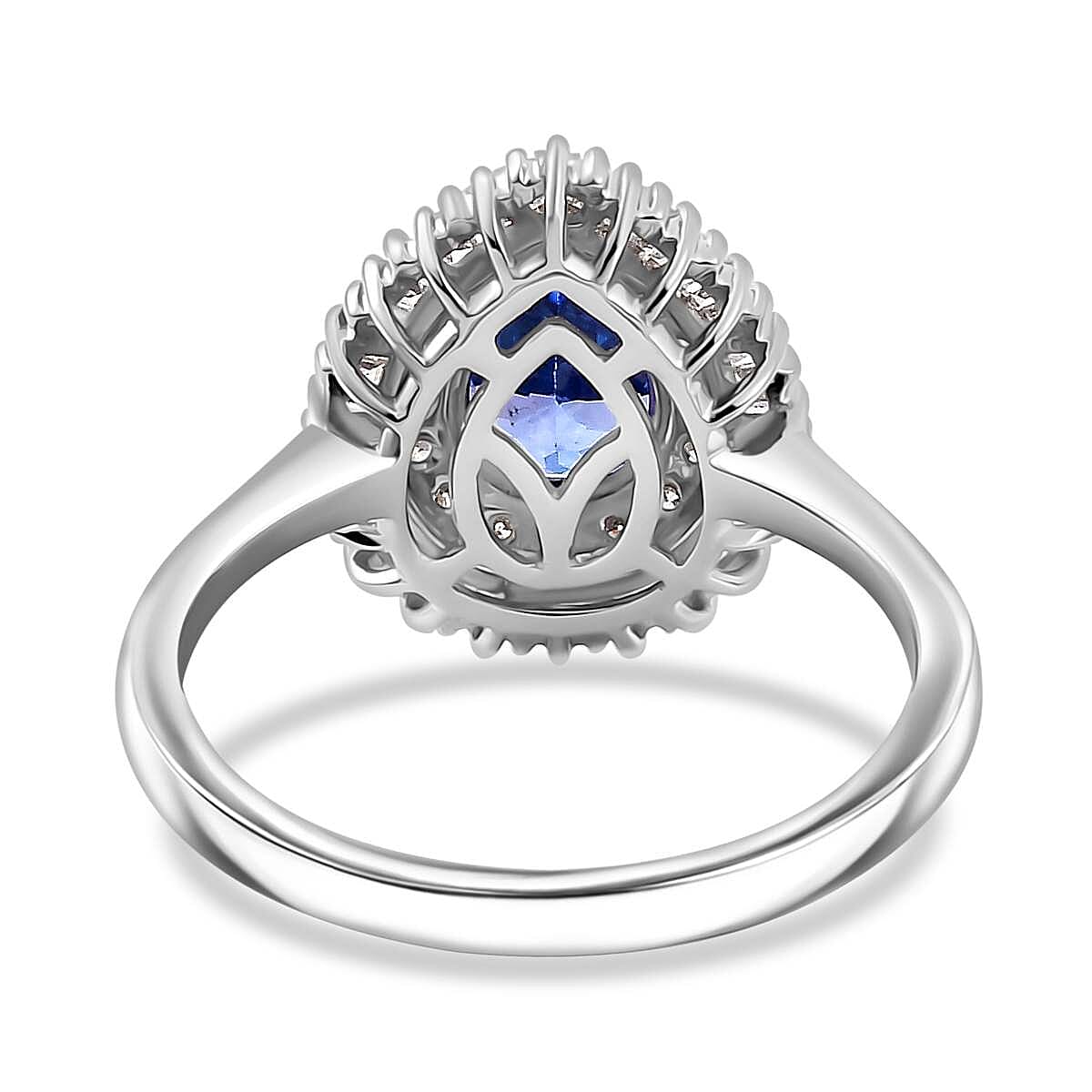 Special Order 9K White Gold AA Tanzanite &amp; White Diamond Ring 1.57 Ct 7931378 4