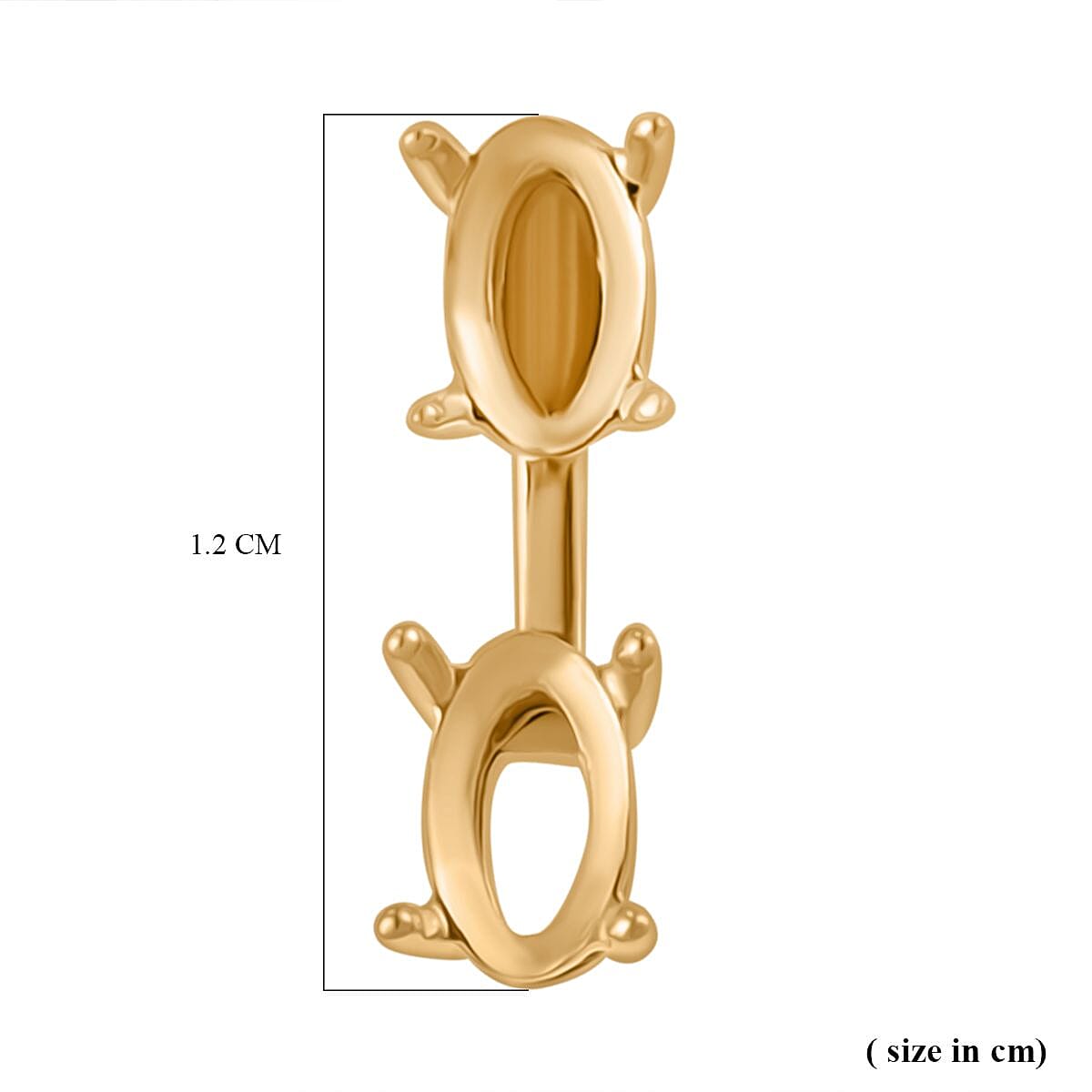 Special Order 9K Yellow Gold Earring Mount with Screw Backs, Gold Wt. 1.23 Gms 7979345 3