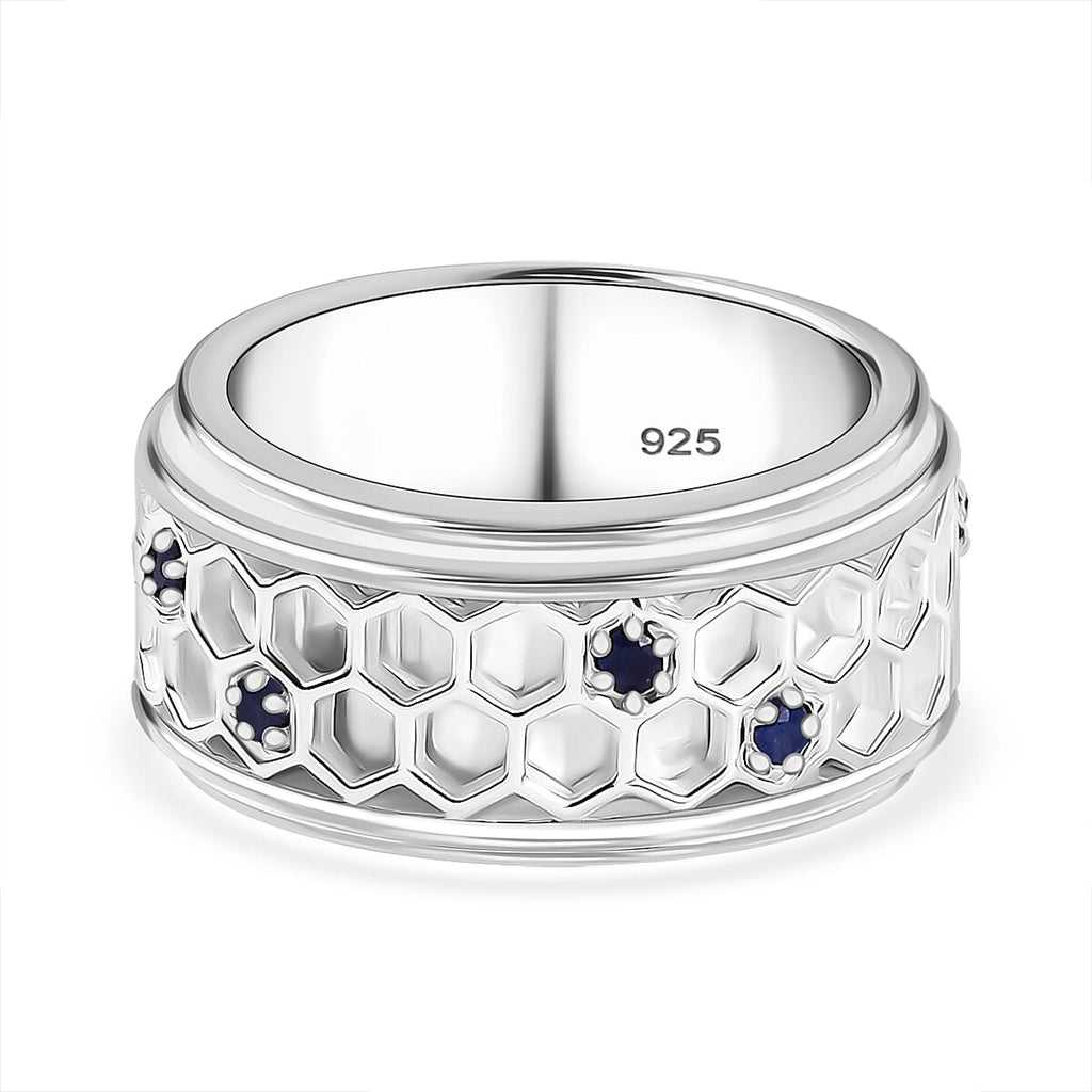 Special Order Blue Sapphire Ring in Sterling Silver 0.30 Ct, Silver Wt. 12.00 Gms.