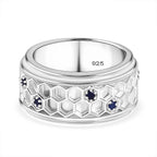 Special Order Blue Sapphire Ring in Sterling Silver 0.30 Ct, Silver Wt. 12.00 Gms.