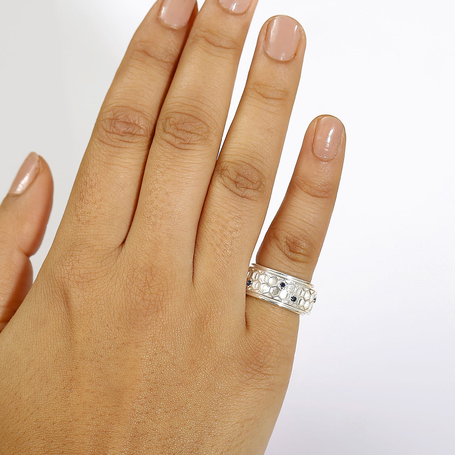 Special Order Blue Sapphire Ring in Sterling Silver 0.30 Ct, Silver Wt. 12.00 Gms. 7985474 2
