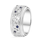 Special Order Blue Sapphire Ring in Sterling Silver 0.30 Ct, Silver Wt. 12.00 Gms.