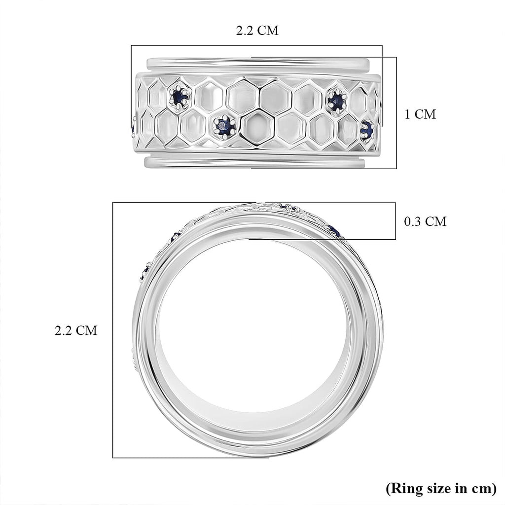 Special Order Blue Sapphire Ring in Sterling Silver 0.30 Ct, Silver Wt. 12.00 Gms.