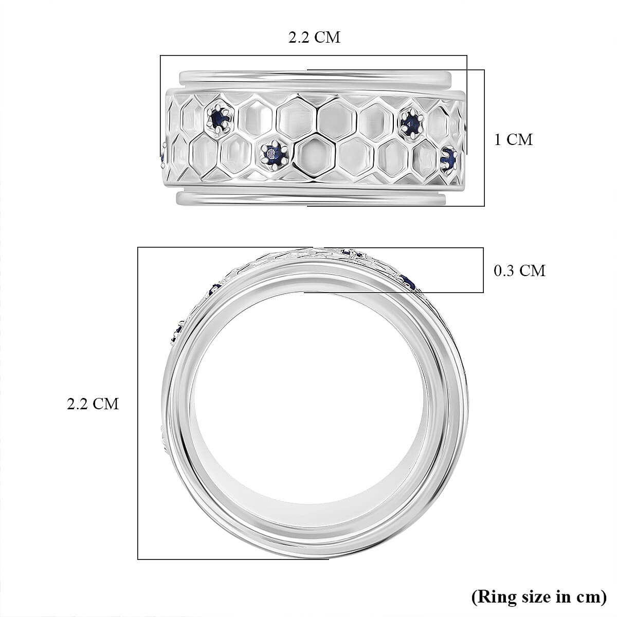 Special Order Blue Sapphire Ring in Sterling Silver 0.30 Ct, Silver Wt. 12.00 Gms. 7985474 5