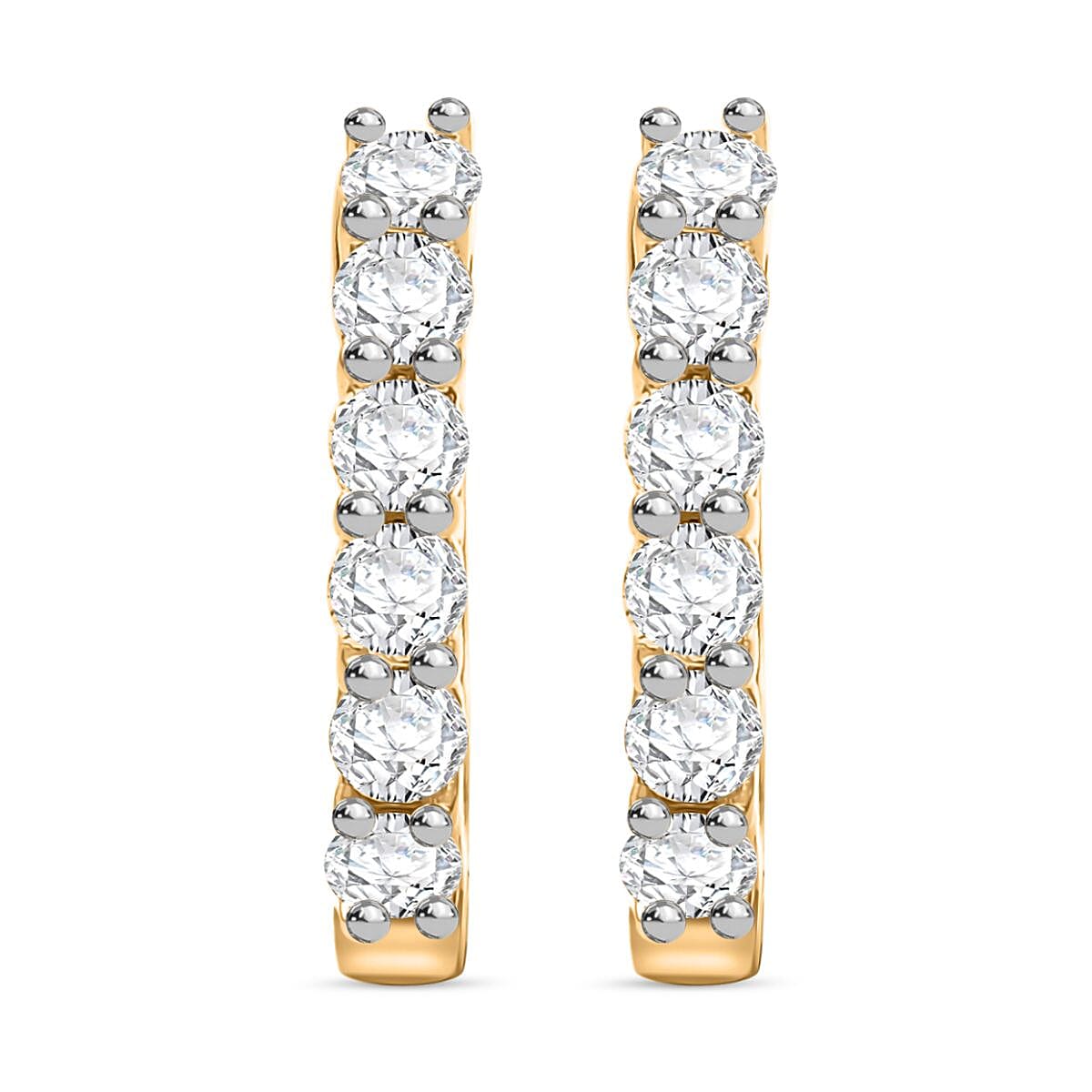 LUXURIANT 9K Yellow Gold VSEFIGI Lab Grown Diamond Earring, Gold Wt.4.5 Gms  0.720  Ct. 8076906 0