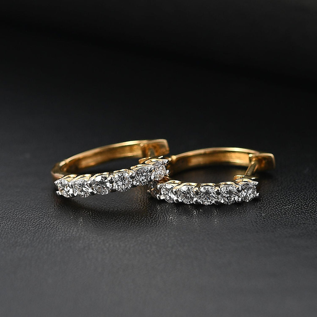 Special Order Luxuriant Diamond 9K Yellow Gold VS -EF -IGI Lab Grown Diamond Earring, Gold Wt.4.5 Gms  0.720  Ct.