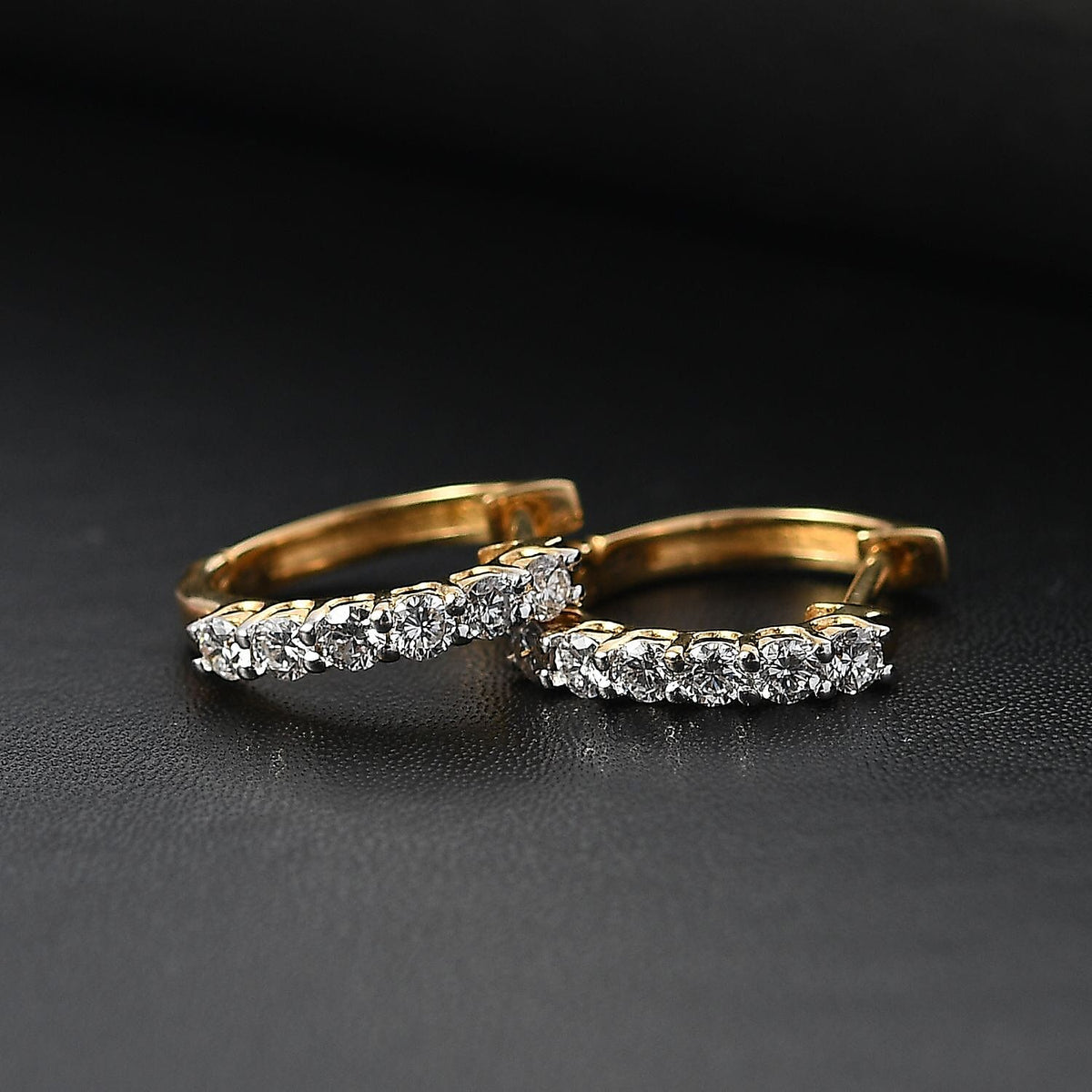 LUXURIANT 9K Yellow Gold VSEFIGI Lab Grown Diamond Earring, Gold Wt.4.5 Gms  0.720  Ct. 8076906 1