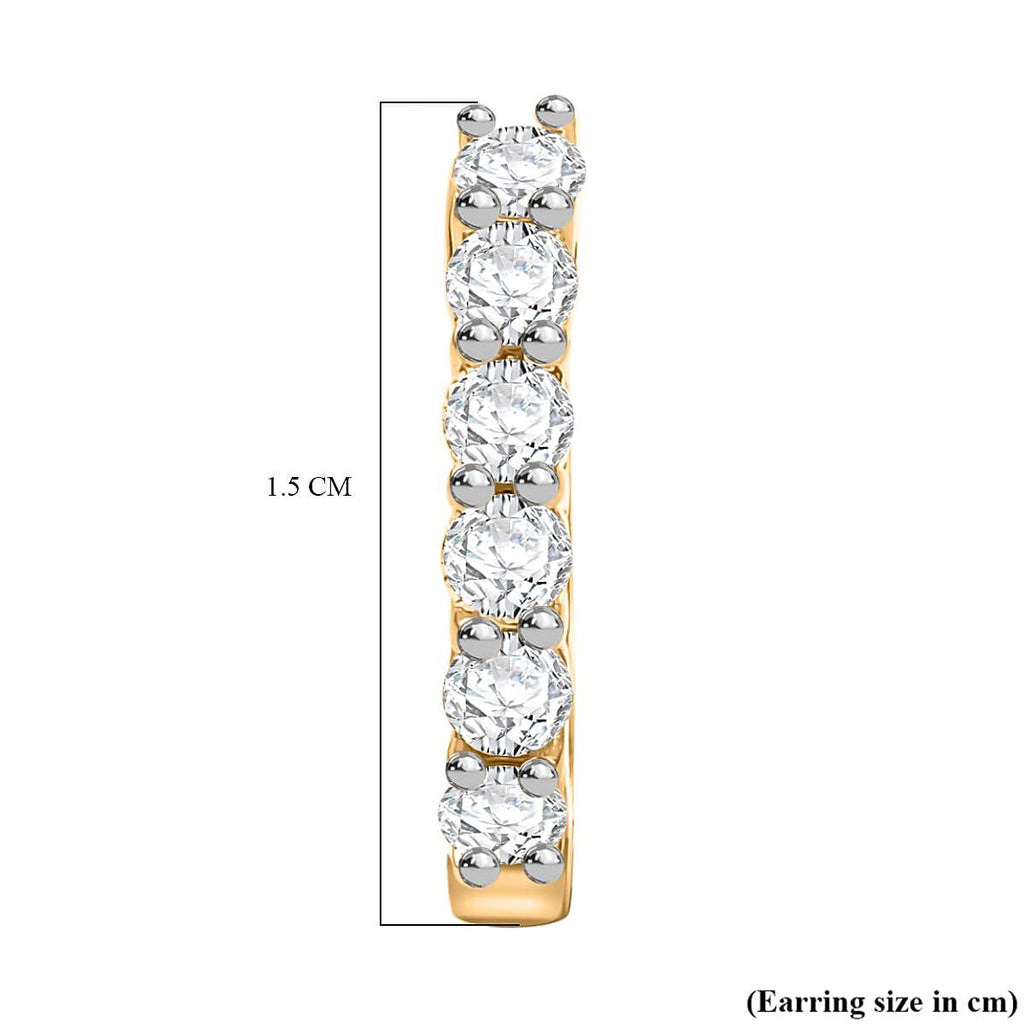 Special Order Luxuriant Diamond 9K Yellow Gold VS -EF -IGI Lab Grown Diamond Earring, Gold Wt.4.5 Gms  0.720  Ct.