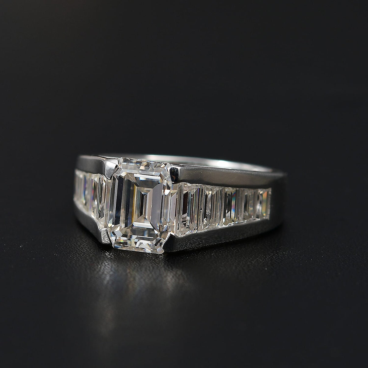 Special Order Moissanite  Ring  Sterling Silver 5.62 ct,  Silver Wt. 9 Gms  5.620  Ct. 7812438 2