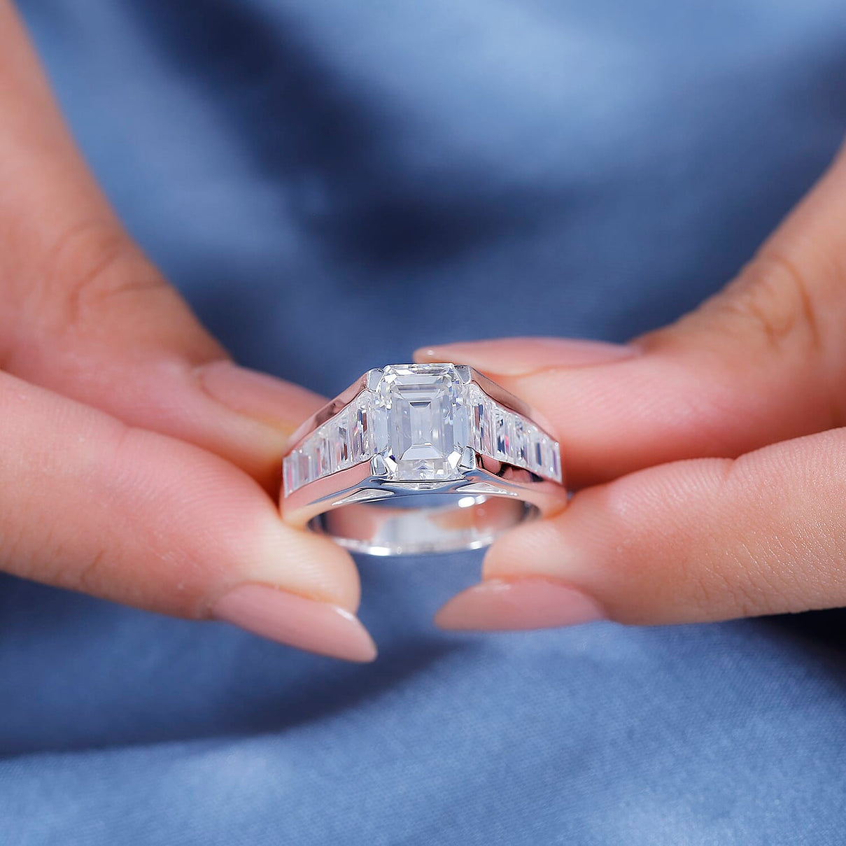 Special Order Moissanite  Ring  Sterling Silver 5.62 ct,  Silver Wt. 9 Gms  5.620  Ct. 7812438 3