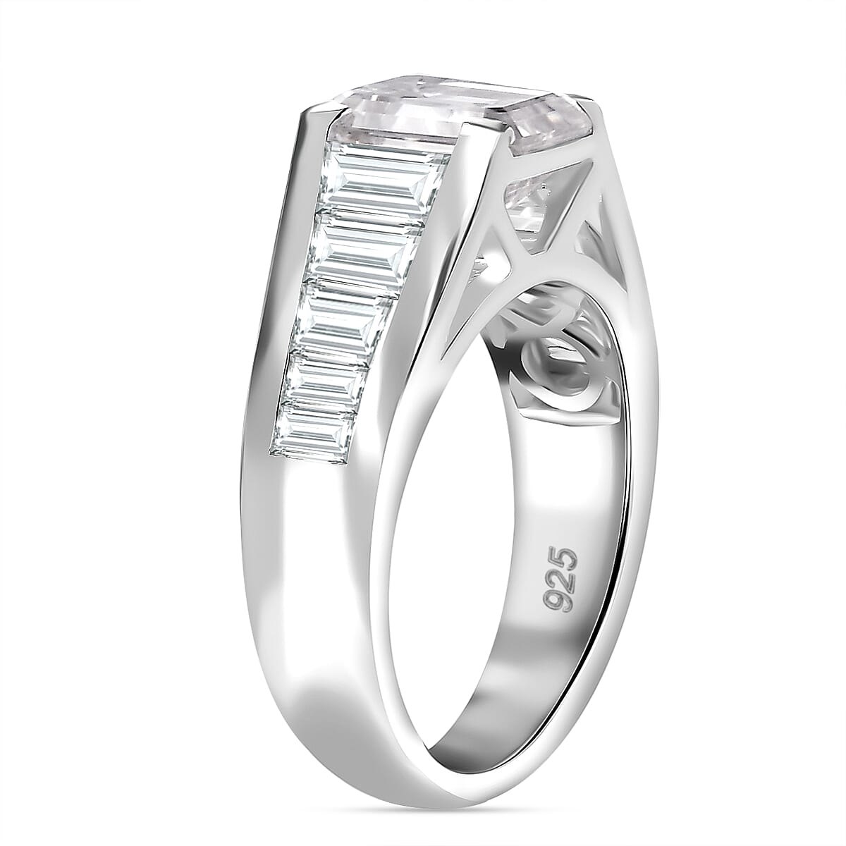Special Order Moissanite  Ring  Sterling Silver 5.62 ct,  Silver Wt. 9 Gms  5.620  Ct. 7812438 4