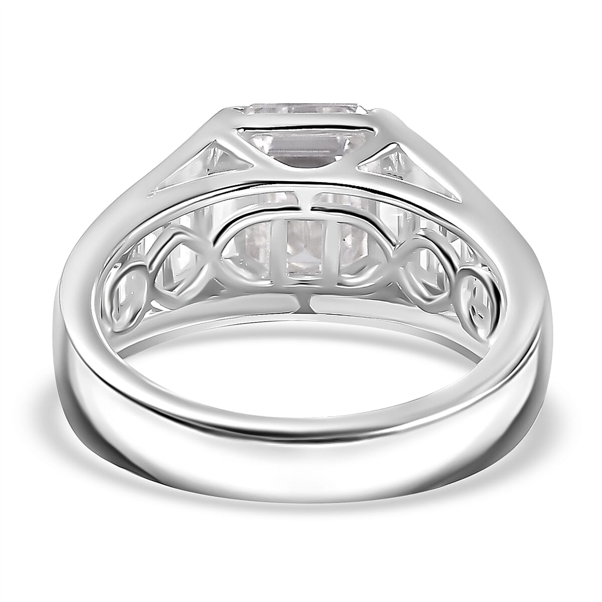 Special Order Moissanite  Ring  Sterling Silver 5.62 ct,  Silver Wt. 9 Gms  5.620  Ct. 7812438 5