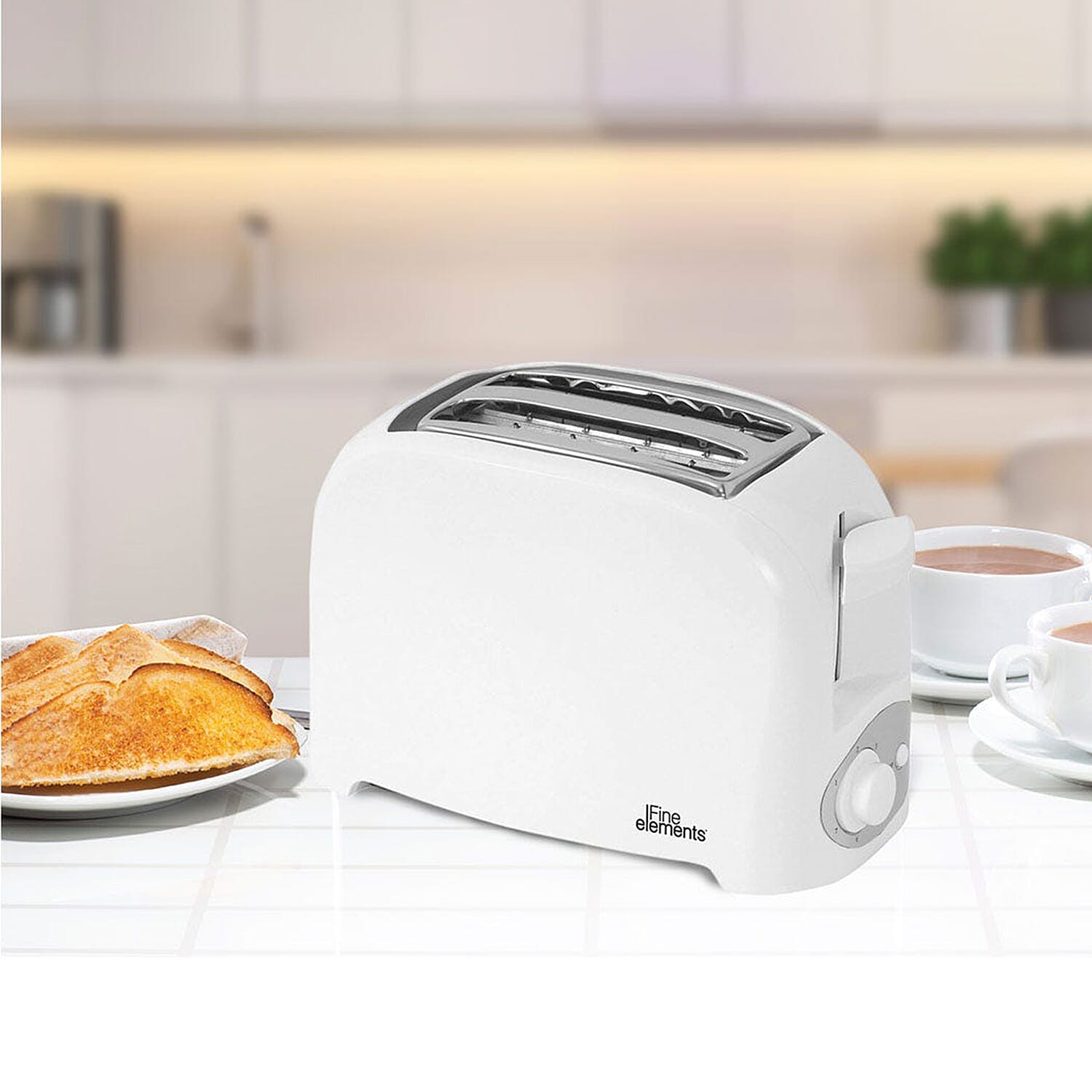 Fine Elements White 2-Slice Toaster 7864455 1