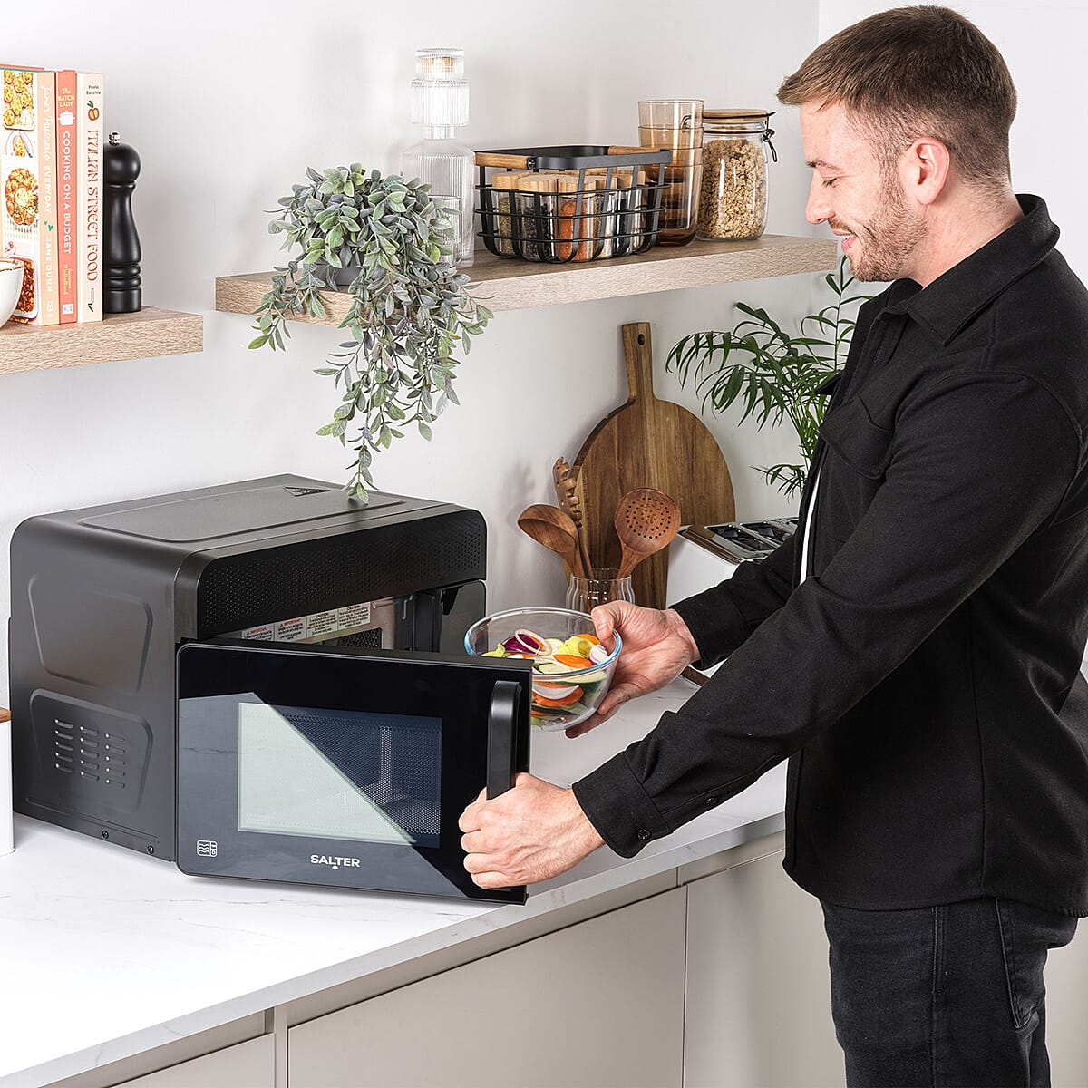 SALTER EK5654 DuoWave 2-in-1 Air Fryer and Microwave 7834753 2
