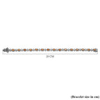 Spessartine Garnet & Natural Zircon Bracelet (Size - 8) in Platinum Overlay Sterling Silver 6.06 Ct, Silver Wt. 11.80 Gms