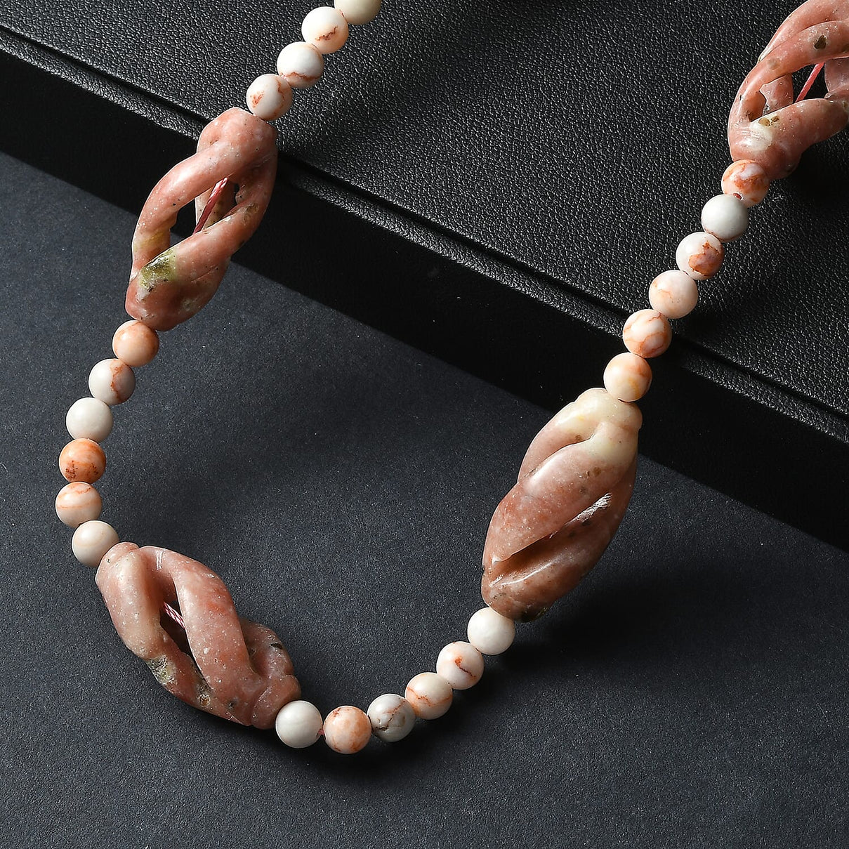 Spice Jasper, Pink Jasper Necklace (Size - 20) in  270.000  Ct. 8267447 3