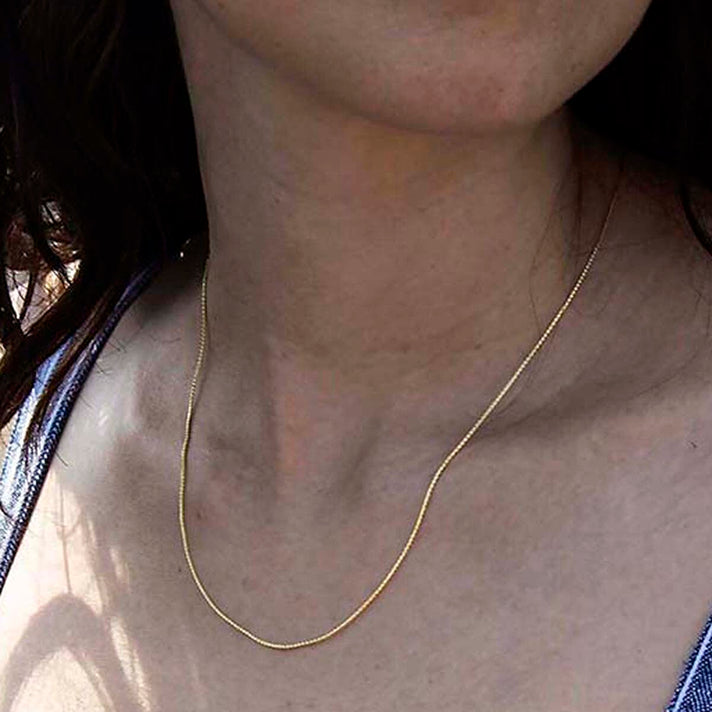 Spiga Chain 18 Inch in 9K Yellow Gold 7582338 2