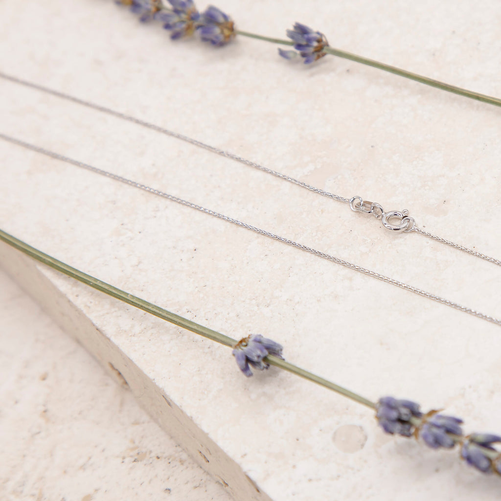 9K White Gold  Chain (Size - 20),  Gold Wt. 1.3 Gms