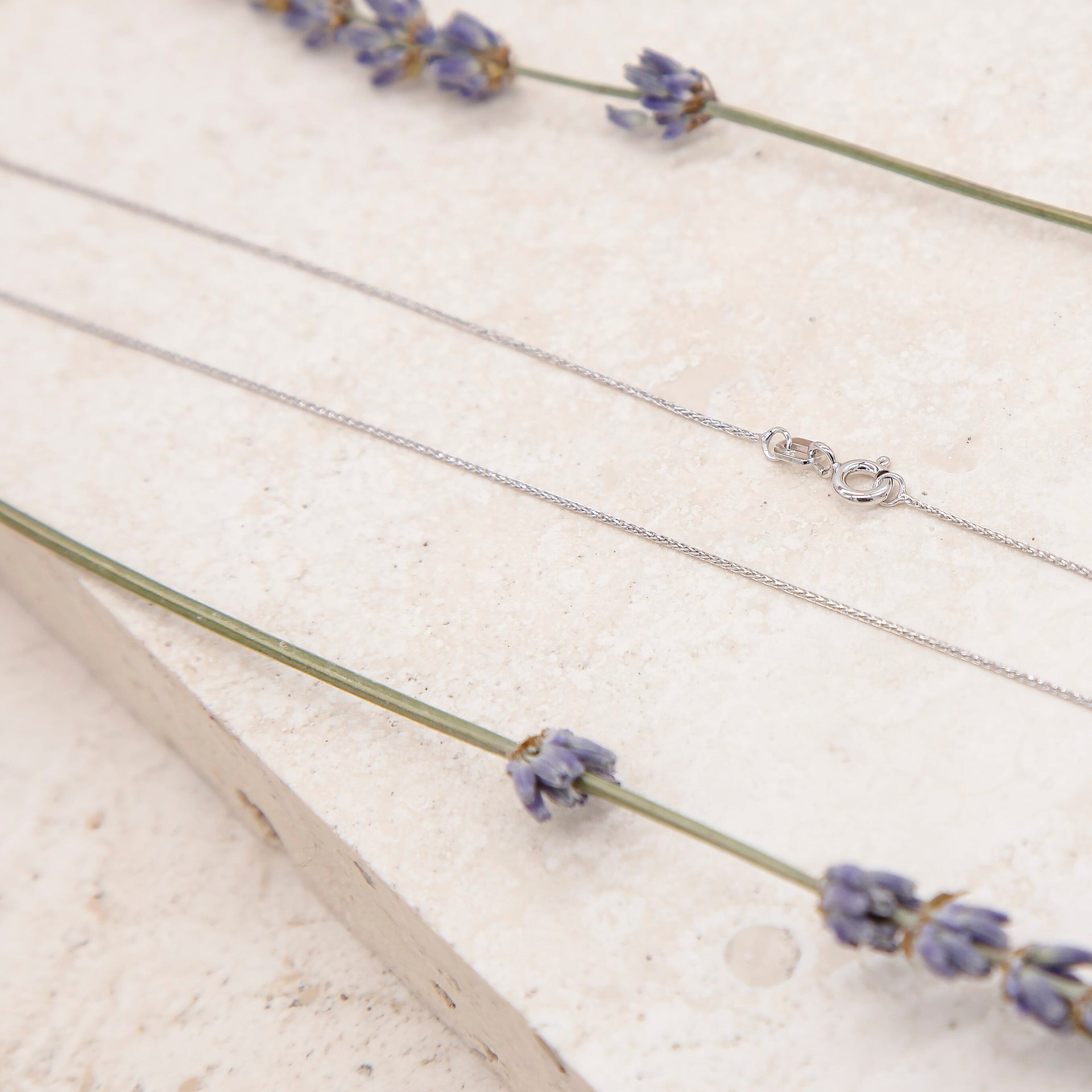 Spiga Chain 20 Inch in 9K White Gold 7581025 4