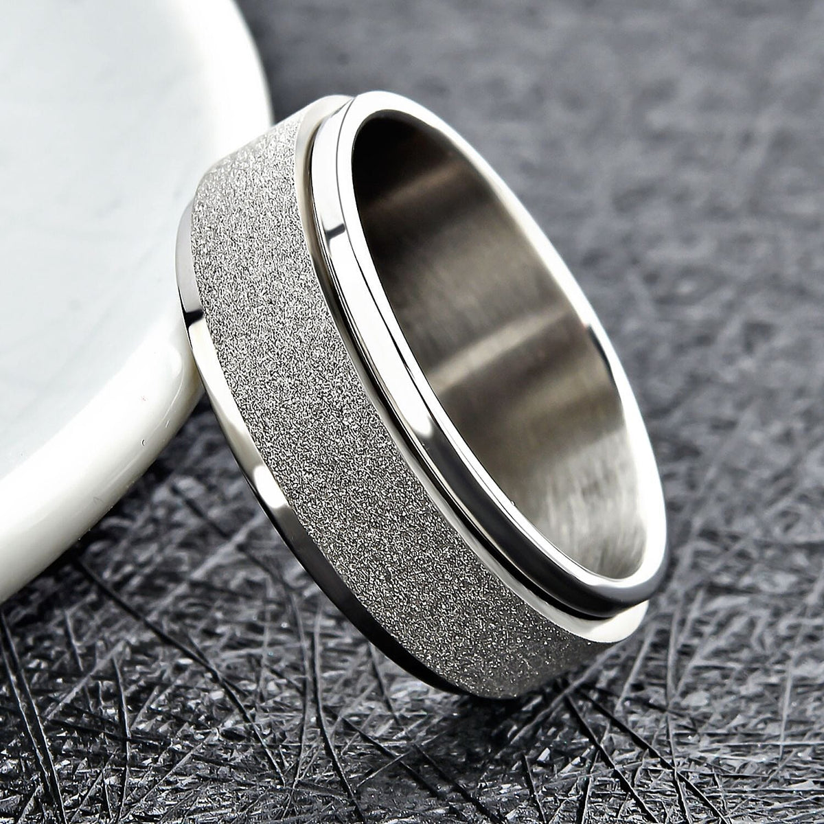 Spinner Band Ring in Stainless Steel 8858873 2
