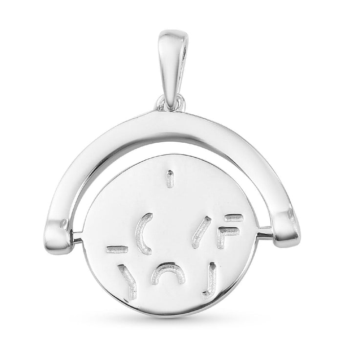 Spinner Pendant in Platinum Plated Sterling Silver 3728008 1
