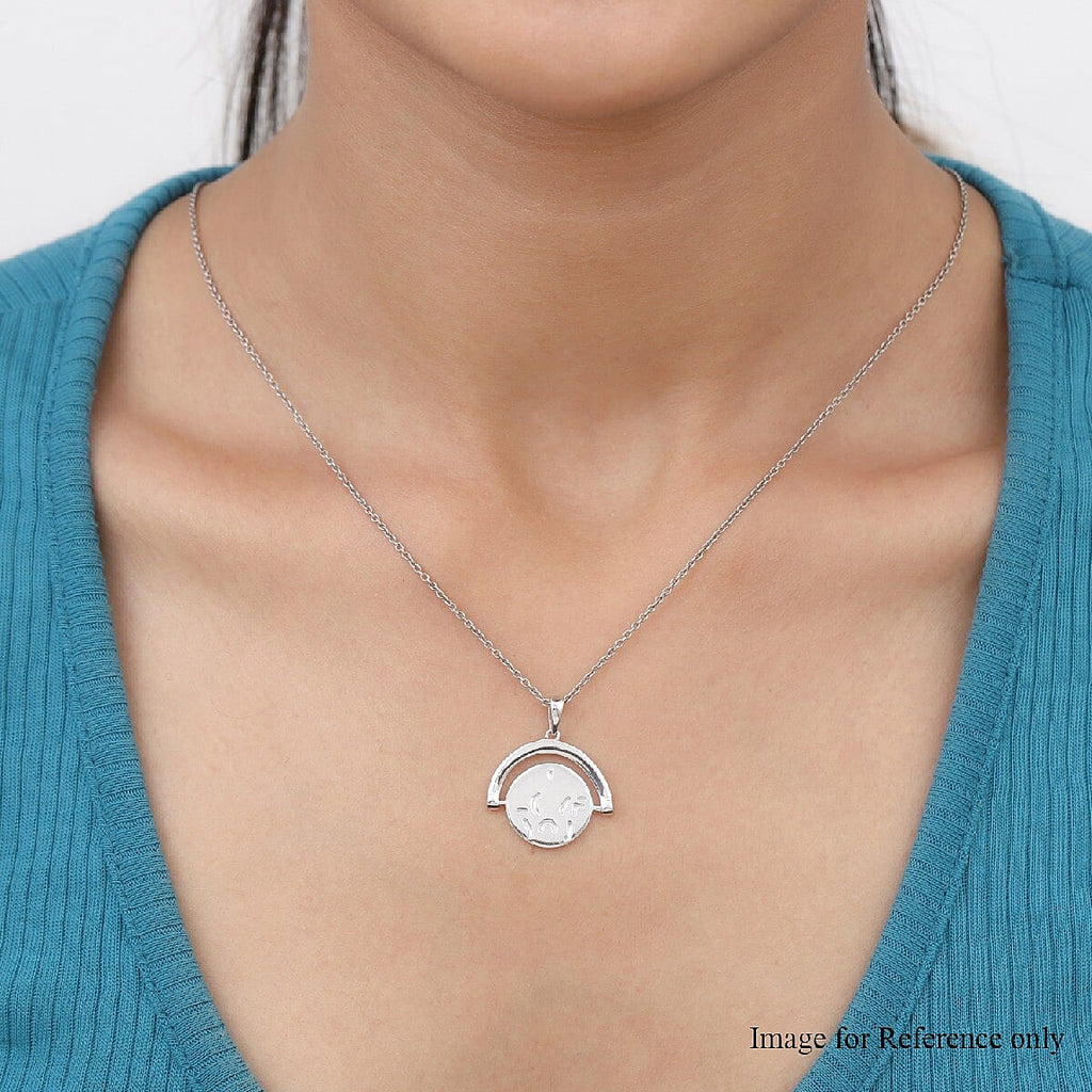 Platinum Overlay Sterling Silver Pendant