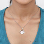 Platinum Overlay Sterling Silver Pendant