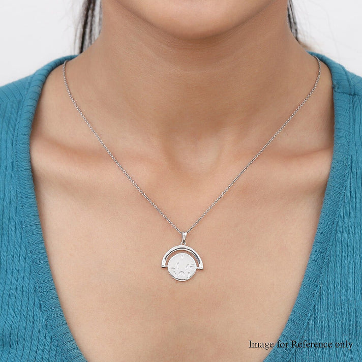 Spinner Pendant in Platinum Plated Sterling Silver 3728008 2