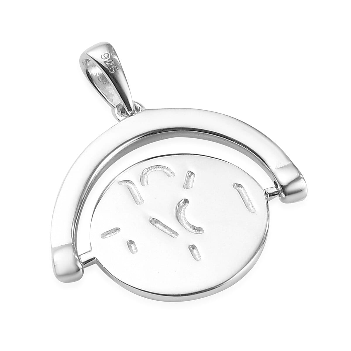 Spinner Pendant in Platinum Plated Sterling Silver 3728008 5