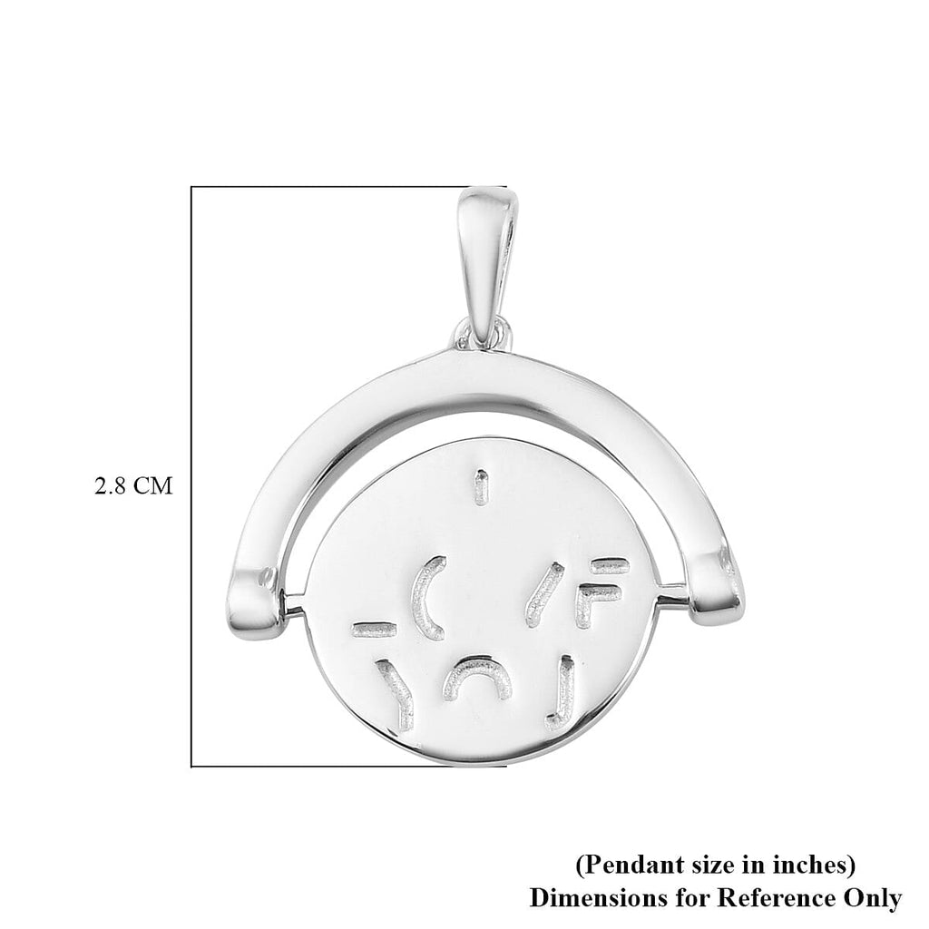 Platinum Overlay Sterling Silver Pendant