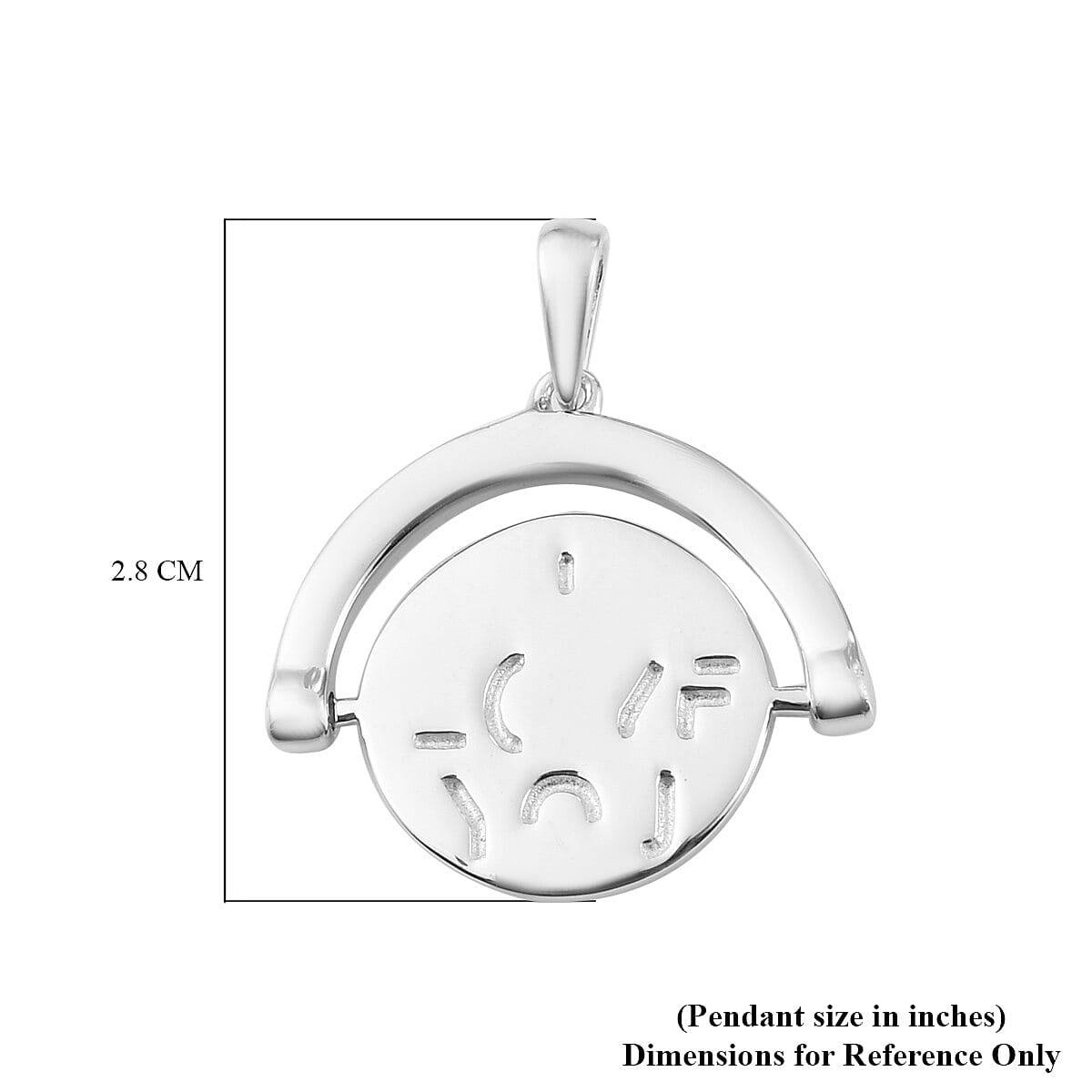 Spinner Pendant in Platinum Plated Sterling Silver 3728008 6