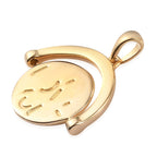 14K Gold Overlay Sterling Silver Pendant with Chain (Size 20), Silver Wt. 5.80 Gms.