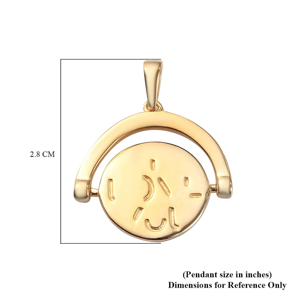 14K Gold Overlay Sterling Silver Pendant with Chain (Size 20), Silver Wt. 5.80 Gms.