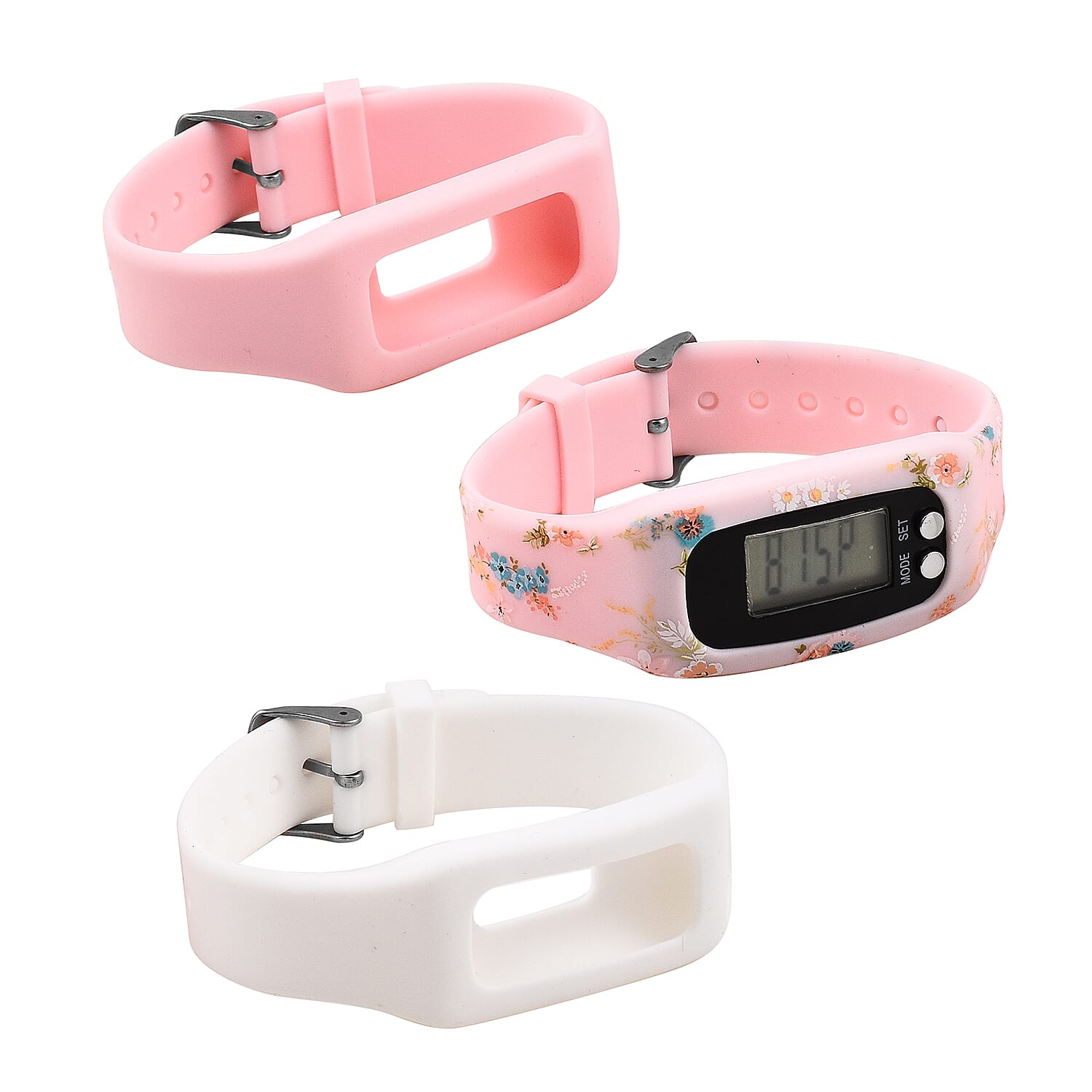 Spirit Activity Tracker Watch with 3 Interchangeable Straps - Pink 7025235 1